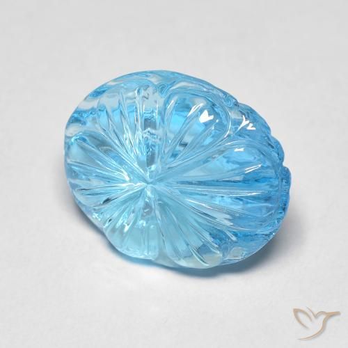 9,17 ctw natürlicher Swiss Blue Topas, Oval, Transparent