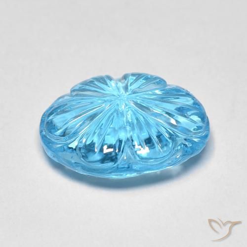 9,17 ctw natürlicher Swiss Blue Topas, Oval, Transparent