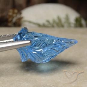 9,17 ctw natürlicher Himmerlblau Topas, Blumen-Schliff, Transparent