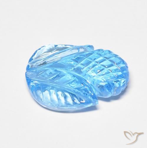 9,17 ctw natürlicher Himmerlblau Topas, Blumen-Schliff, Transparent