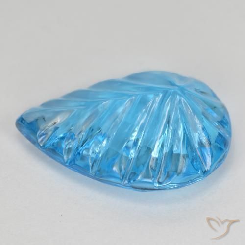 9,17 ctw natürlicher Swiss Blue Topas, Birnenform, Transparent