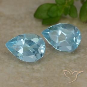 1.71 ct natürliche Himmerlblau Topas-Edelsteine, Birnenform, VVS-VS