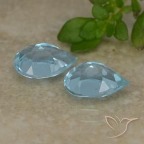 1.71 ct natürliche Himmerlblau Topas-Edelsteine, Birnenform, VVS-VS
