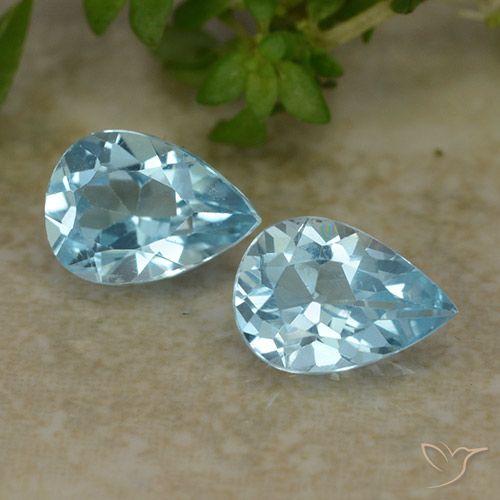 1.65ctw Natürlicher Himmerlblau Topas, Birnenform, VVS-VS