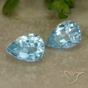 1.65 ct natürliche Himmerlblau Topas-Edelsteine, Birnenform, VVS-VS