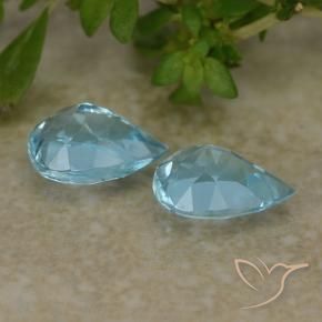 1.65 ct natürliche Himmerlblau Topas-Edelsteine, Birnenform, VVS-VS