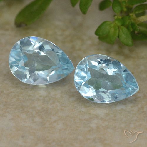 1.65ctw Natürlicher Himmerlblau Topas, Birnenform, VVS-VS