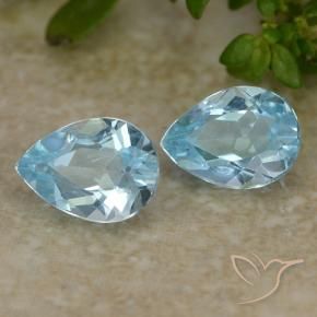 1.65 ct natürliche Himmerlblau Topas-Edelsteine, Birnenform, VVS-VS