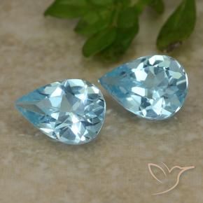 1.48 ct natürliche Himmerlblau Topas-Edelsteine, Birnenform, VVS-VS