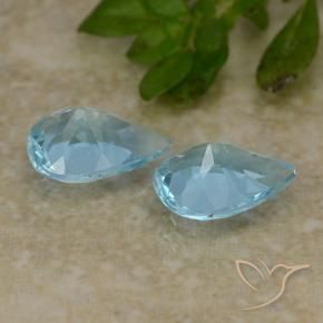 1.48 ct natürliche Himmerlblau Topas-Edelsteine, Birnenform, VVS-VS
