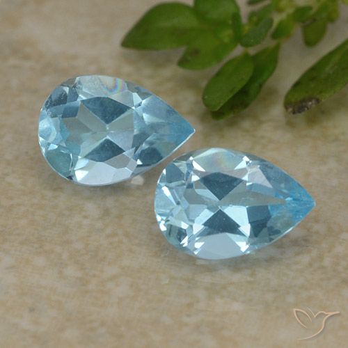 1.65ctw Natürlicher Himmerlblau Topas, Birnenform, VVS-VS
