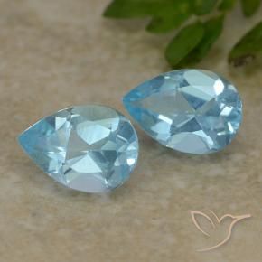 1.65 ct natürliche Himmerlblau Topas-Edelsteine, Birnenform, VVS-VS