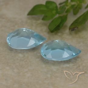1.65 ct natürliche Himmerlblau Topas-Edelsteine, Birnenform, VVS-VS