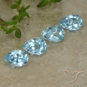 2.19 ct natürliche Himmerlblau Topas-Edelsteine, Birnenform, VVS-VS
