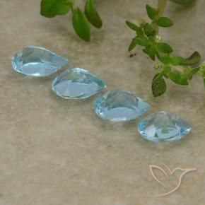 2.19 ct natürliche Himmerlblau Topas-Edelsteine, Birnenform, VVS-VS