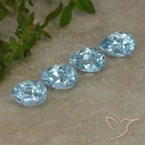 2.17 ct natürliche Himmerlblau Topas-Edelsteine, Birnenform, VVS-VS