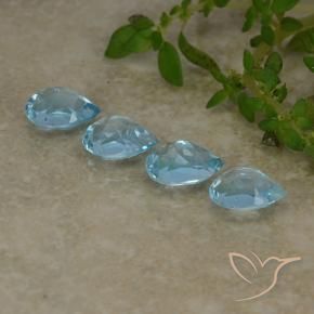 2.17 ct natürliche Himmerlblau Topas-Edelsteine, Birnenform, VVS-VS