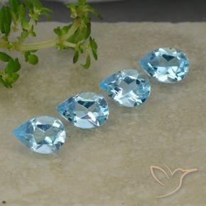 3.21 ct natürliche Himmerlblau Topas-Edelsteine, Birnenform, VVS-VS
