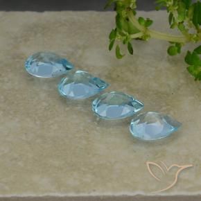 3.21 ct natürliche Himmerlblau Topas-Edelsteine, Birnenform, VVS-VS