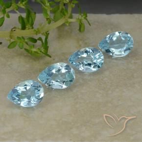 3.27 ct natürliche Himmerlblau Topas-Edelsteine, Birnenform, VVS-VS
