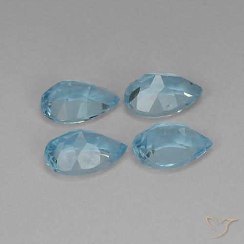 3.29 ct natürliche Himmerlblau Topas-Edelsteine, Birnenform, VVS-VS