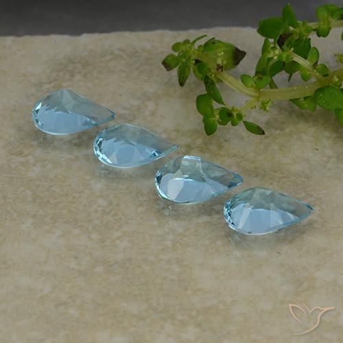 3.09 ct natürliche Himmerlblau Topas-Edelsteine, Birnenform, VVS-VS