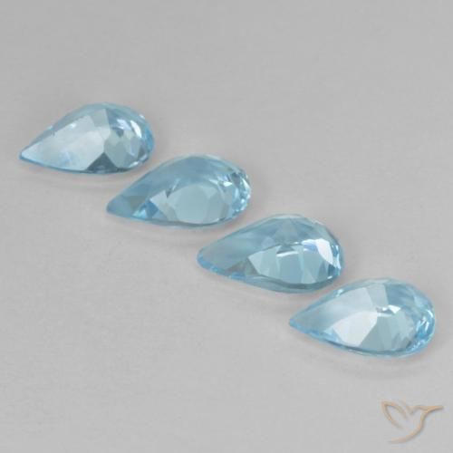 2.81 ct natürliche Himmerlblau Topas-Edelsteine, Birnenform, VVS-VS