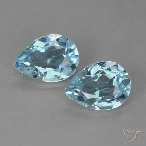 1.81ctw Natürlicher Himmerlblau Topas, Birnenform, VVS-VS