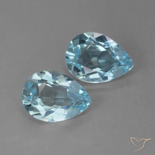 1.81 ct natürliche Himmerlblau Topas-Edelsteine, Birnenform, VVS-VS