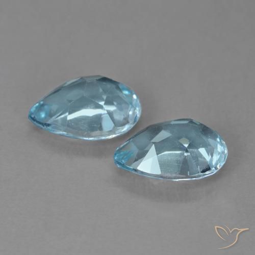 1.81 ct natürliche Himmerlblau Topas-Edelsteine, Birnenform, VVS-VS