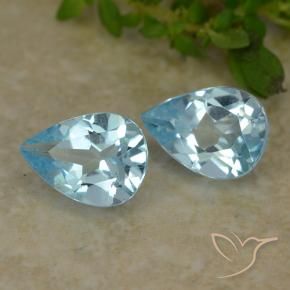 1.59 ct natürliche Himmerlblau Topas-Edelsteine, Birnenform, VVS-VS