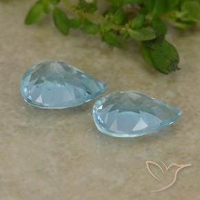 1.59 ct natürliche Himmerlblau Topas-Edelsteine, Birnenform, VVS-VS