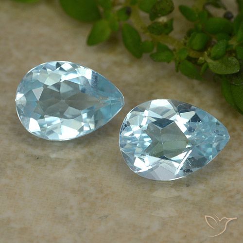 1.75ctw Natürlicher Himmerlblau Topas, Birnenform, VVS-VS