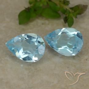 1.60 ct natürliche Himmerlblau Topas-Edelsteine, Birnenform, VVS-VS
