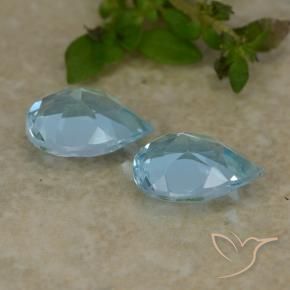1.60 ct natürliche Himmerlblau Topas-Edelsteine, Birnenform, VVS-VS