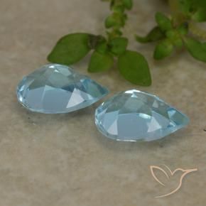 1.69 ct natürliche Himmerlblau Topas-Edelsteine, Birnenform, VVS-VS