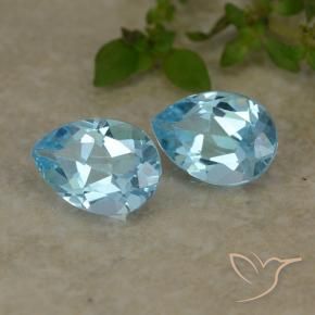 1.67 ct natürliche Himmerlblau Topas-Edelsteine, Birnenform, VVS-VS