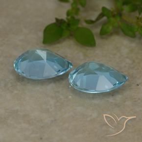 1.67 ct natürliche Himmerlblau Topas-Edelsteine, Birnenform, VVS-VS