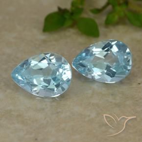 1.71 ct natürliche Himmerlblau Topas-Edelsteine, Birnenform, VVS-VS