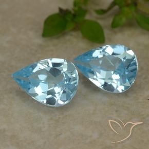 1.49 ct natürliche Himmerlblau Topas-Edelsteine, Birnenform, VVS-VS
