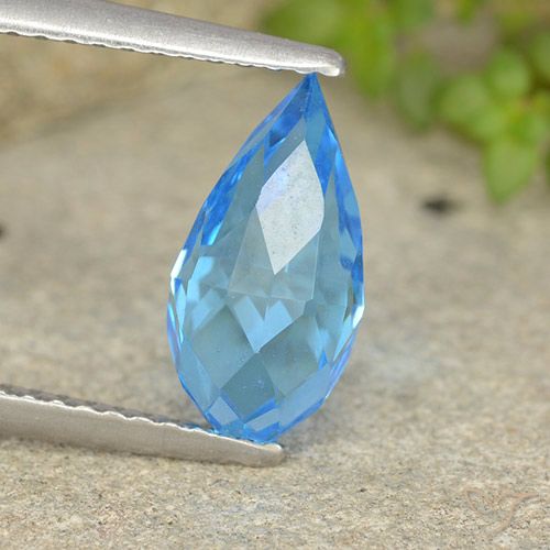 2.68ct Natürlicher Swiss Blue Topas, Briolette, VVS-VS