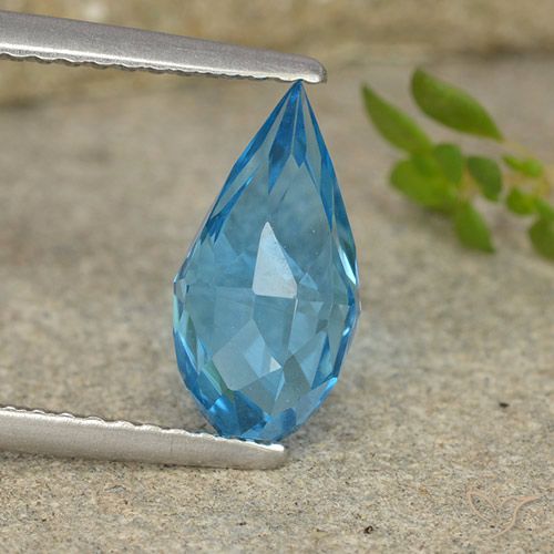 2.58ct Natürlicher Swiss Blue Topas, Briolette, VVS-VS