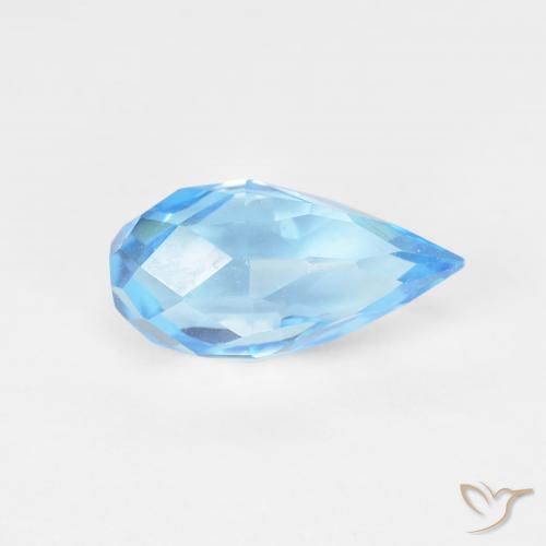9,17 ctw natürlicher Swiss Blue Topas, Briolette, VVS-VS
