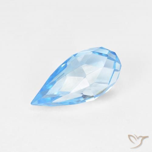 9,17 ctw natürlicher Swiss Blue Topas, Briolette, VVS-VS
