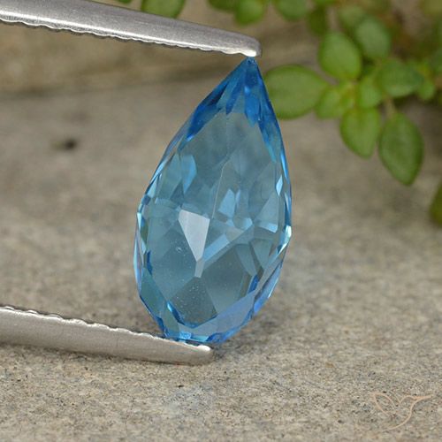 2.68ct Natürlicher Swiss Blue Topas, Briolette, VVS-VS