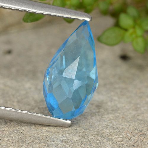 2.75ct Natürlicher Swiss Blue Topas, Briolette, VVS-VS