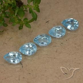 2.46 ct natürliche Himmerlblau Topas-Edelsteine, Birnenform, VVS-VS