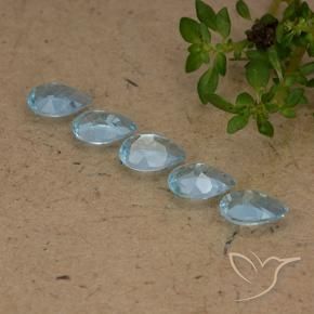 2.46 ct natürliche Himmerlblau Topas-Edelsteine, Birnenform, VVS-VS