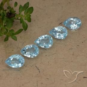 2.78 ct natürliche Himmerlblau Topas-Edelsteine, Birnenform, VVS-VS