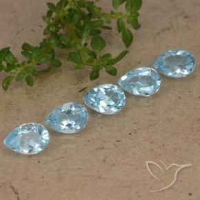 2.55 ct natürliche Himmerlblau Topas-Edelsteine, Birnenform, VVS-VS